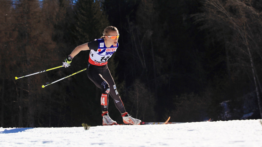 Liz Stephen's fifth-place finish is the best result ever by an American in the Tour de Ski. Photo: Sarah Brunson/U.S. Ski Team